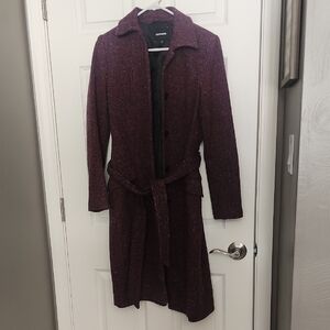 Express Maroon Trench Coat